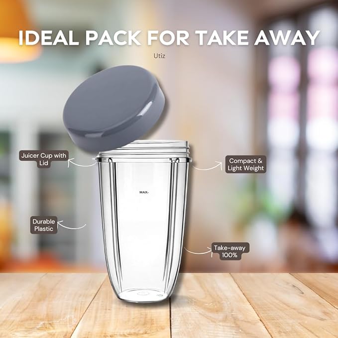 Small 18oz/500ml Nutribullet Cup with Flat Lid for 600W & 900W Models