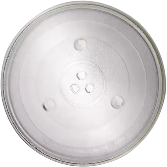 Universal 315mm (12.4") Microwave Replacement Glass Tray with 3 Clips – Strong & Long-Lasting