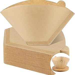 200 Count #4 Cone Coffee Filter Papers for 8-12 Cup Coffee Makers – Unbleached, Chlorine-Free