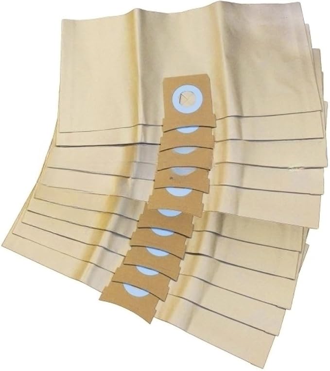 10 Dust Bags with 10 Fresheners for Titan 16L, 20L, 30L & 40L Vacuum Cleaners