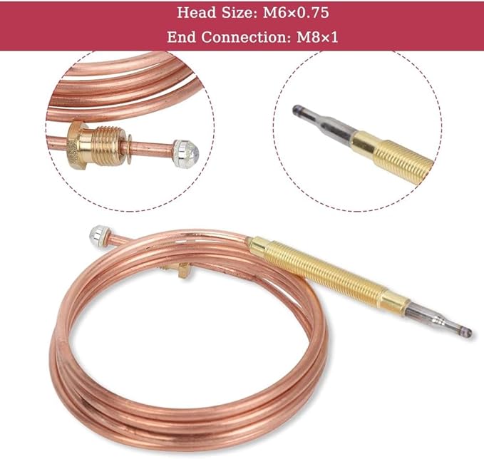 600mm Copper Thermocouple Kit for Gas Appliances – Universal & Reliable