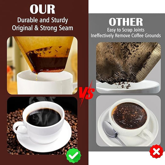 Size 4 Cone Paper Filters 80 Pack – Chlorine-Free for 8-12 Cup Coffee Makers