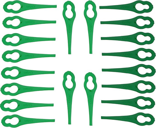 20 Plastic Blades for Garden Mowers – Black & Decker / Bosch / Qualcast Models