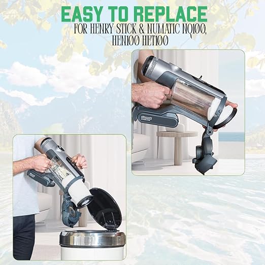 Pack of 20 Quick Pods Vacuum Bags – Compatible with Henry Quick Stick & Numatic Hen 100, Microfiber