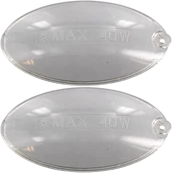 FIND A SPARE 2-Pack Cooker Hood Light Diffuser Lens Covers – Oval Replacement Plates (100mm x 52mm)
