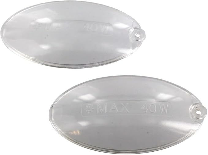 FIND A SPARE 2-Pack Cooker Hood Light Diffuser Lens Covers – Oval Replacement Plates (100mm x 52mm)