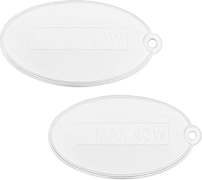 FIND A SPARE 2-Pack Cooker Hood Light Diffuser Lens Covers – Oval Replacement Plates (100mm x 52mm)