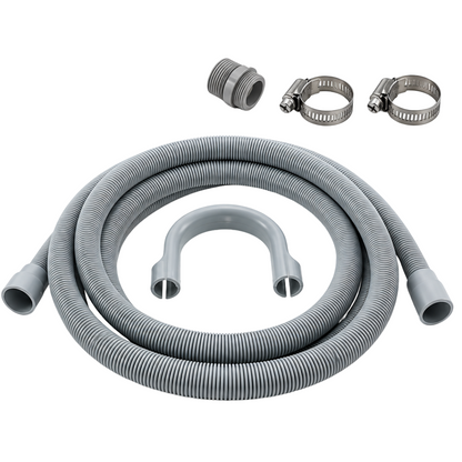 Washing Machine Fill Hose & Waste Water Drain Pipe Extension 2.5m