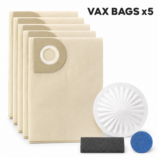 Vax Compatible Hoover Set – Five Dust Bags + Filter for 121 6131 7131 6151S 5120 8135 8131