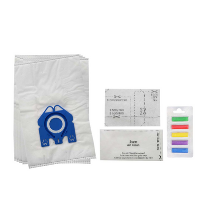 GN Vacuum Dust Bag Filter & Air Freshener Set 4 Pack Compatible with PowerLine Eco