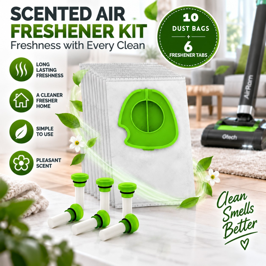 Gtech Pro K9 Vacuum Cleaner Dust Bags 10 Pack + 6 Scented Freshener Tabs