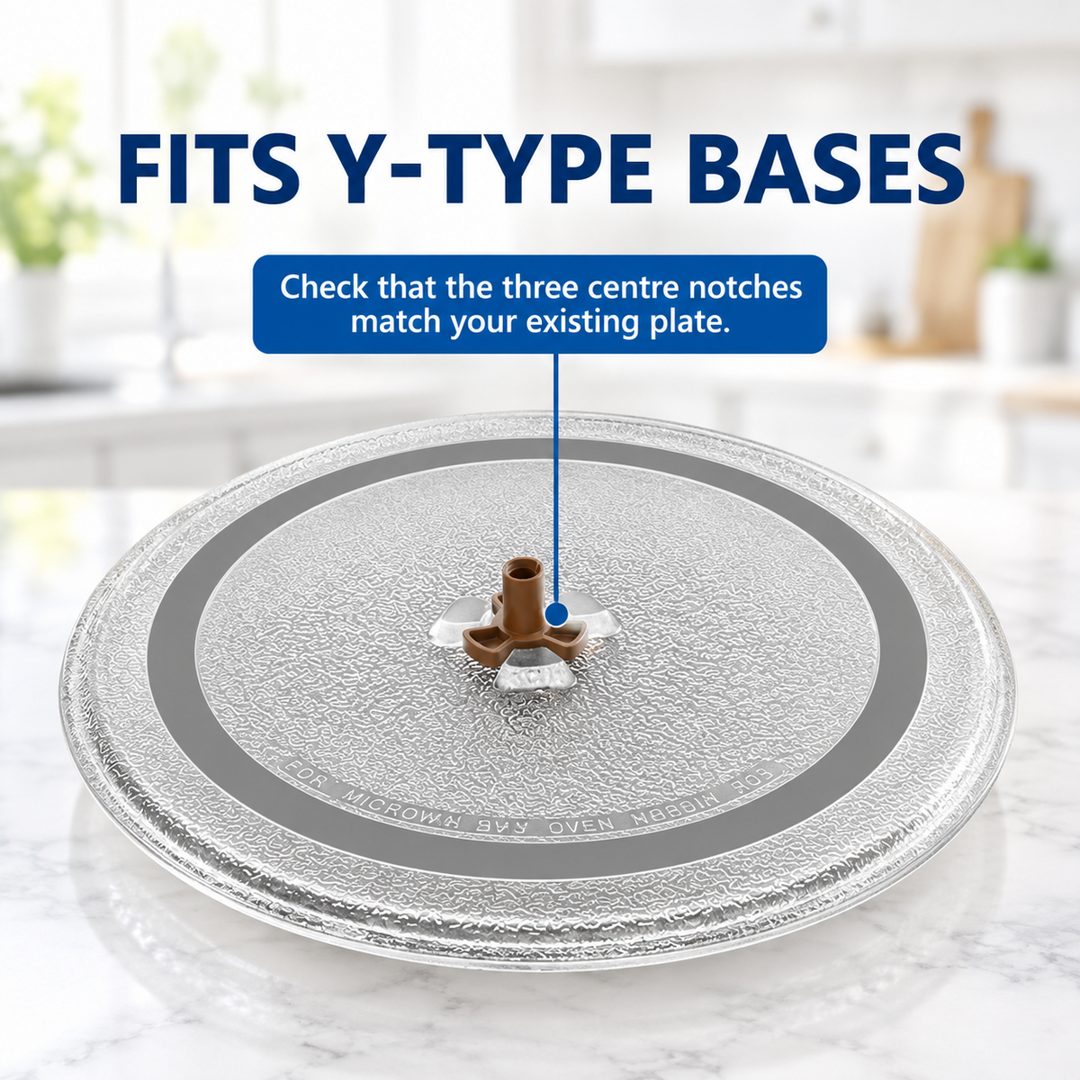 255mm Microwave Glass Turntable Plate Compatible with Panasonic Replacement Dish