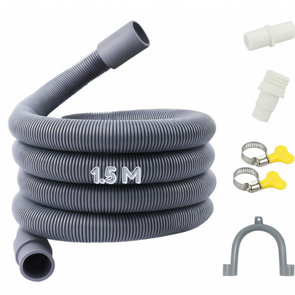 Universal 1.5M Drain Hose for Washing Machine Dishwasher 19mm 22mm