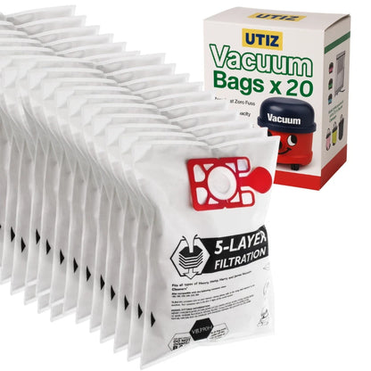 20 Pack NVM-1CH Vacuum Dust Bags for Numatic Henry Hetty James