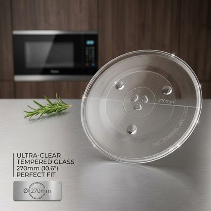 Microwave Glass Turntable Plate 270mm Replacement for Bosch Beko Kenwood LG