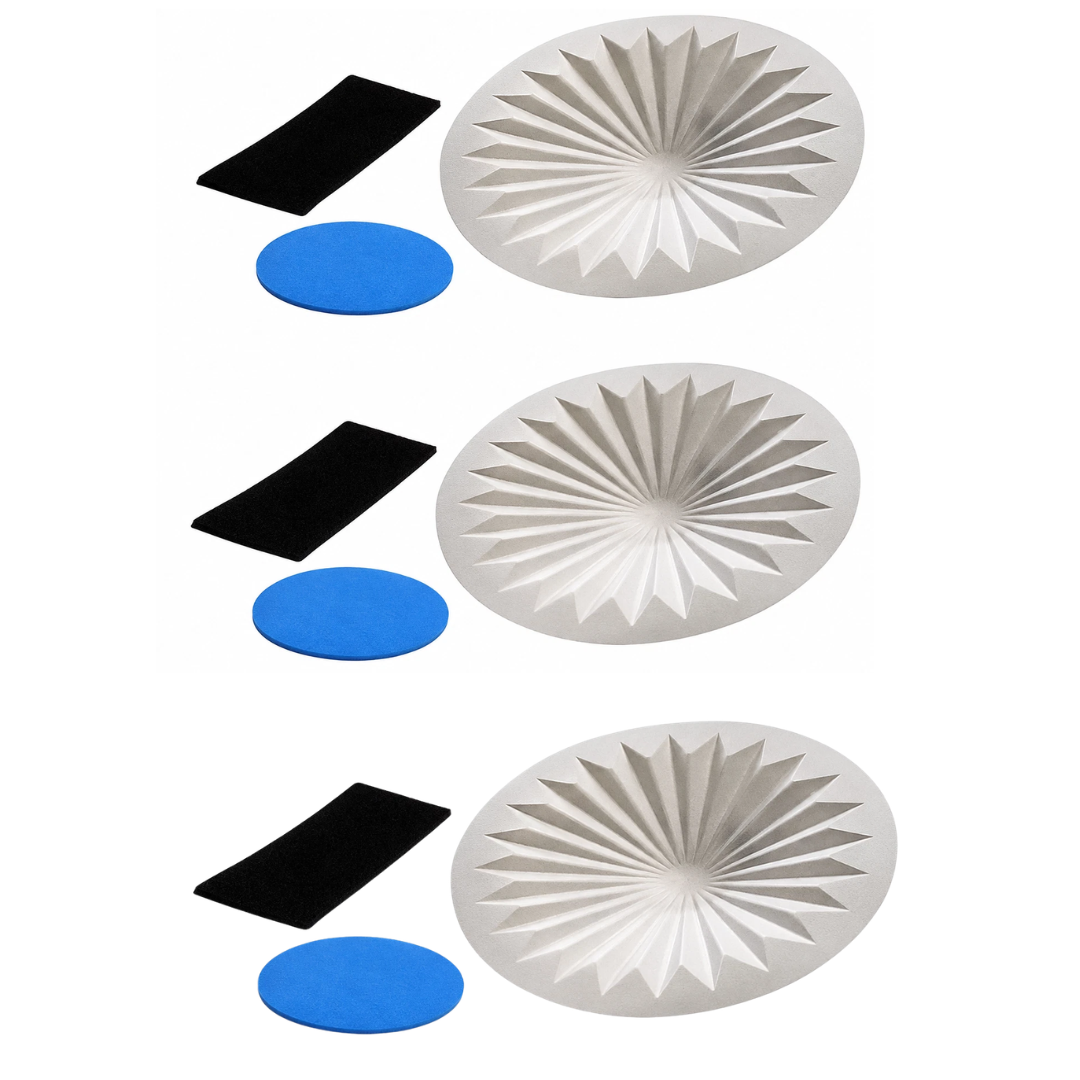 3 Pack Wet & Dry Vacuum Filters Compatible with Vax 6131 6151 7131 8131 9131
