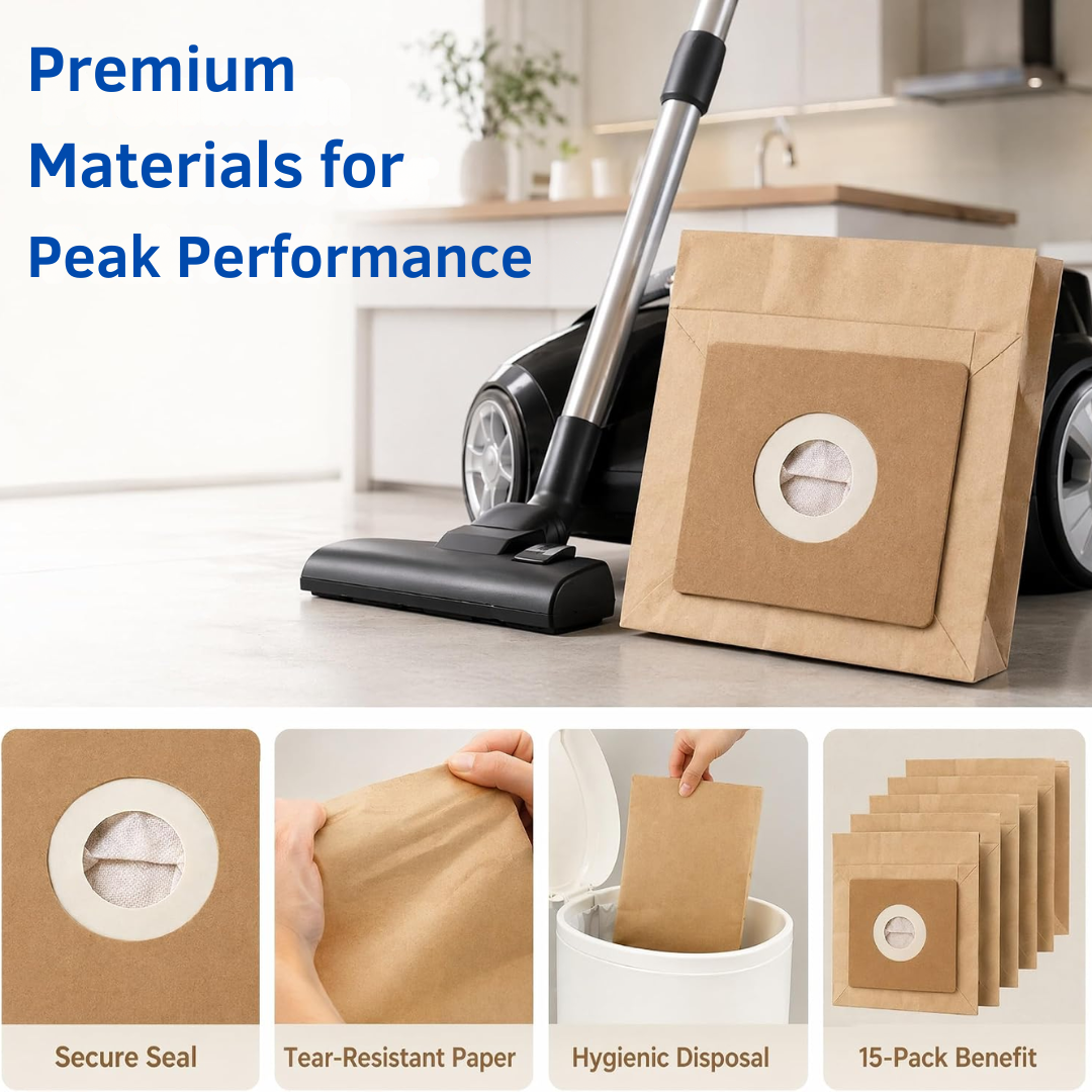 15 Pack Vacuum Cleaner Paper Dust Bags for Bush VCB35B15C1J7W-70 Argos VC-401