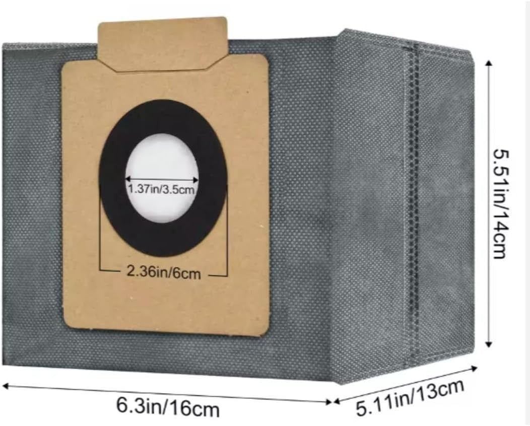 5x Replacement Dust Bags for Eufy X10 Pro Omni X8 Pro Self Empty