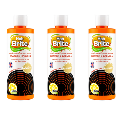 Lemon Sherbet Hob Cleaner 250ml 3 Pack for Ceramic & Glass Cooking Hobs