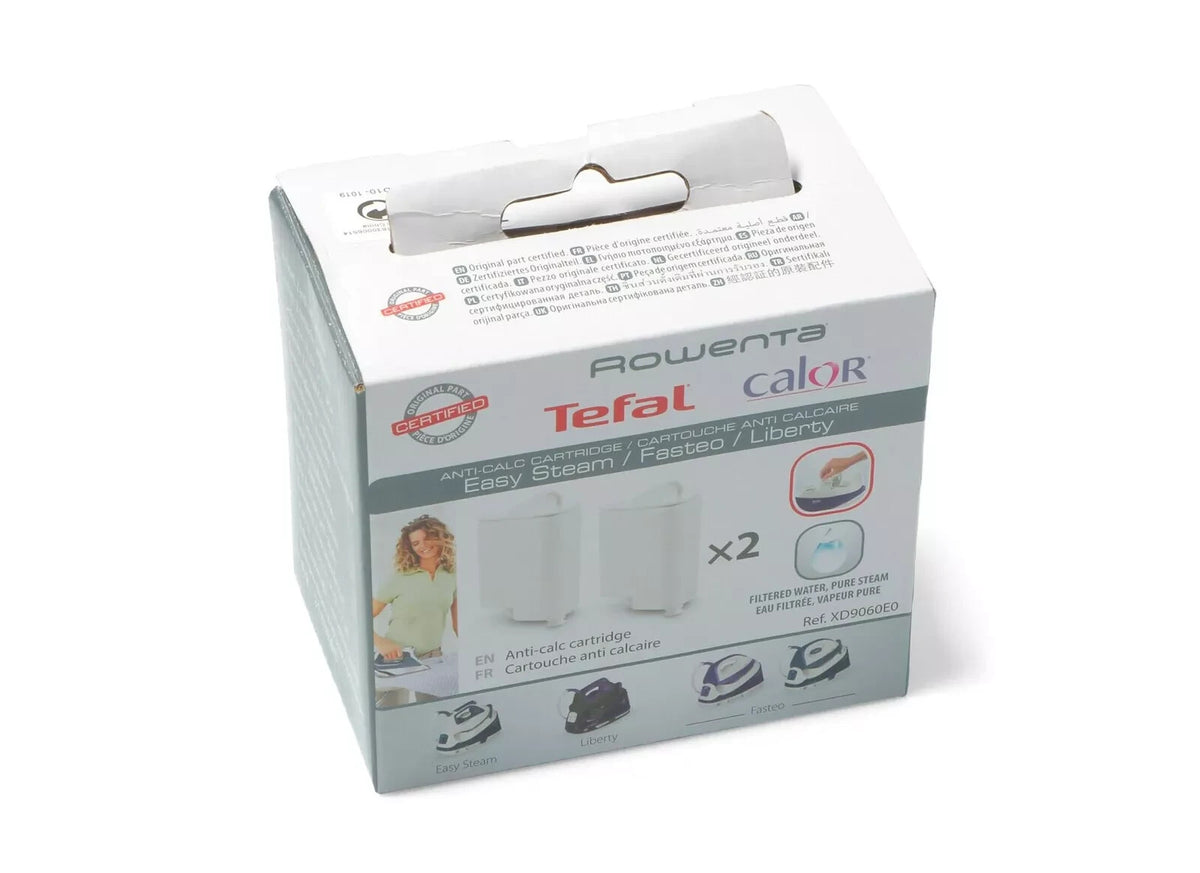 Tefal Fasteo Anti Calc Cartridges XD9060E0 SV6020 SV6035 SV6040 Genuine 2 Pack