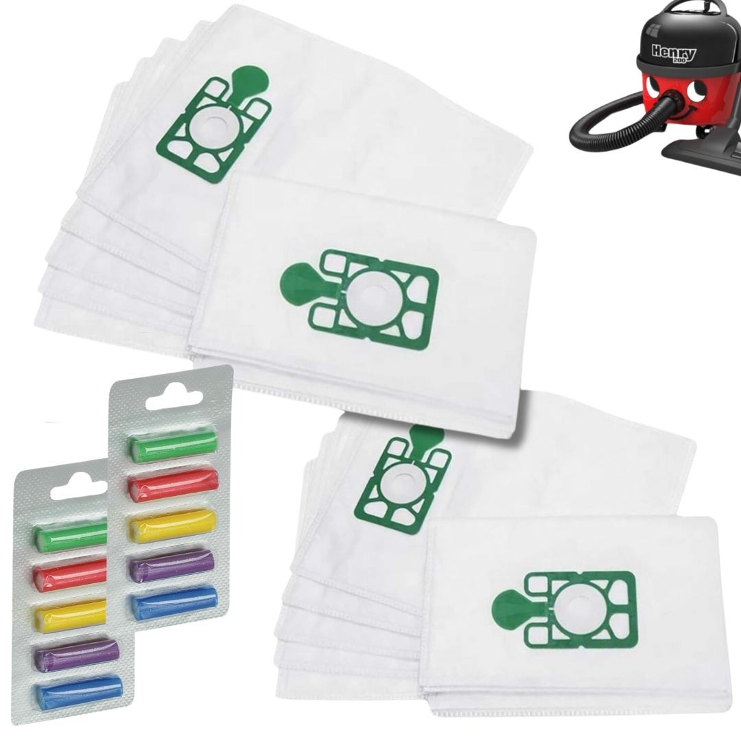 Replacement HEPA-FLO Vacuum Dust Bags 10 Pack for Henry Hetty Harry James