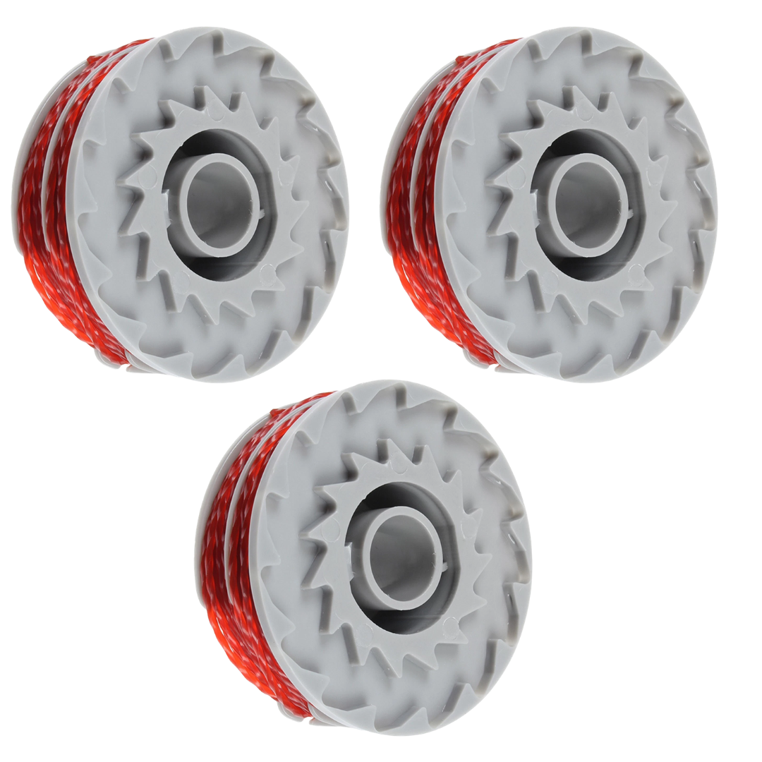 3x Strimmer Spool & Nylon Line Replacement for S3525ET Compatible Grass Trimmers