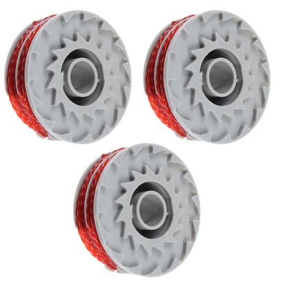 3x Strimmer Spool & Nylon Line Replacement for S3525ET Compatible Grass Trimmers