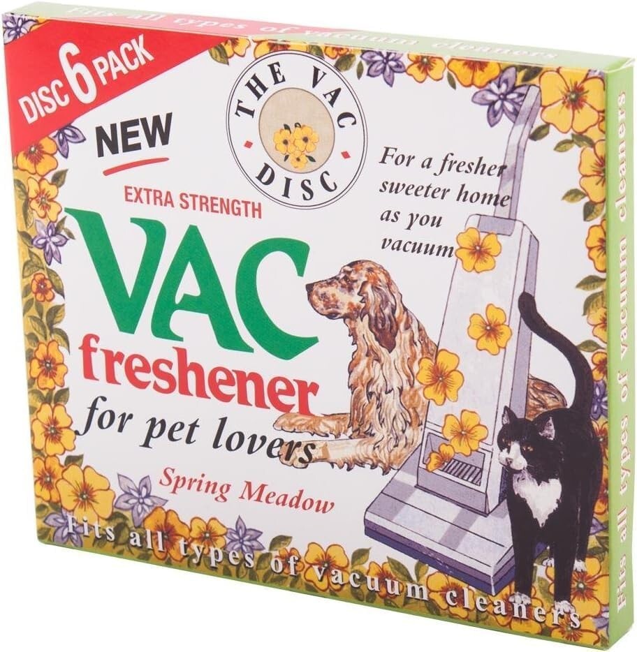 Vacuum Cleaner Air Freshener Discs Lavender Spring Meadow Scent 18 Pack