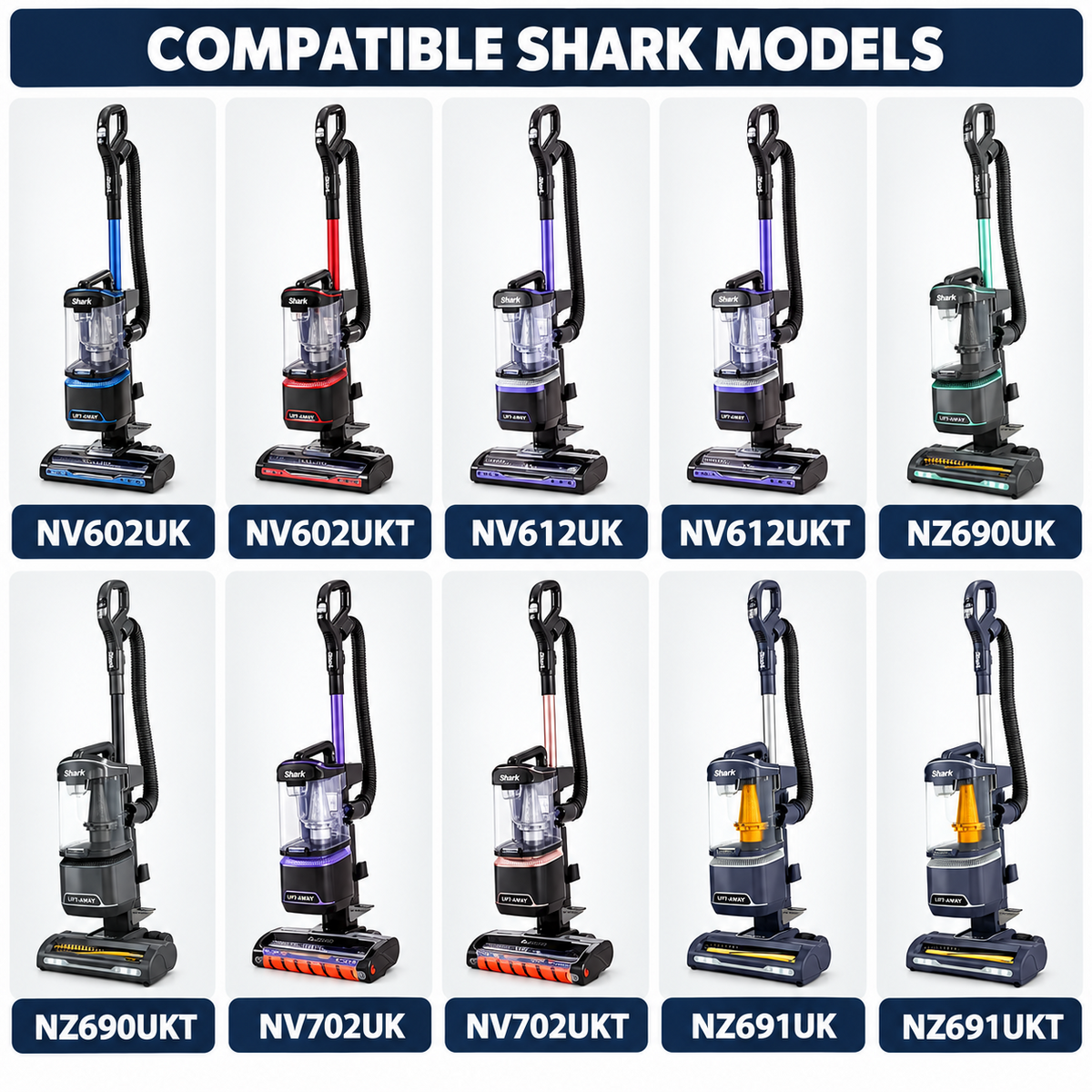 Flexible Main Hose Pipe Replacement Compatible with Shark NV602UK NV612UK NV702UK NZ690UK NZ691UK Vacuum