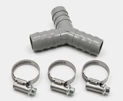 Universal 17mm 3 Way Y Splitter Drain Hose Connector for Washing Machine Dishwasher