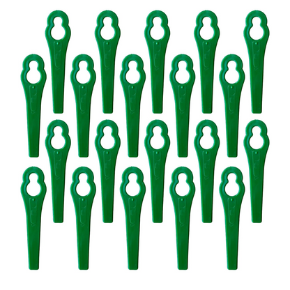 20 Pack Plastic Strimmer Blades Compatible with Bosch ART23 Accutrim Qualcast Hoversafe