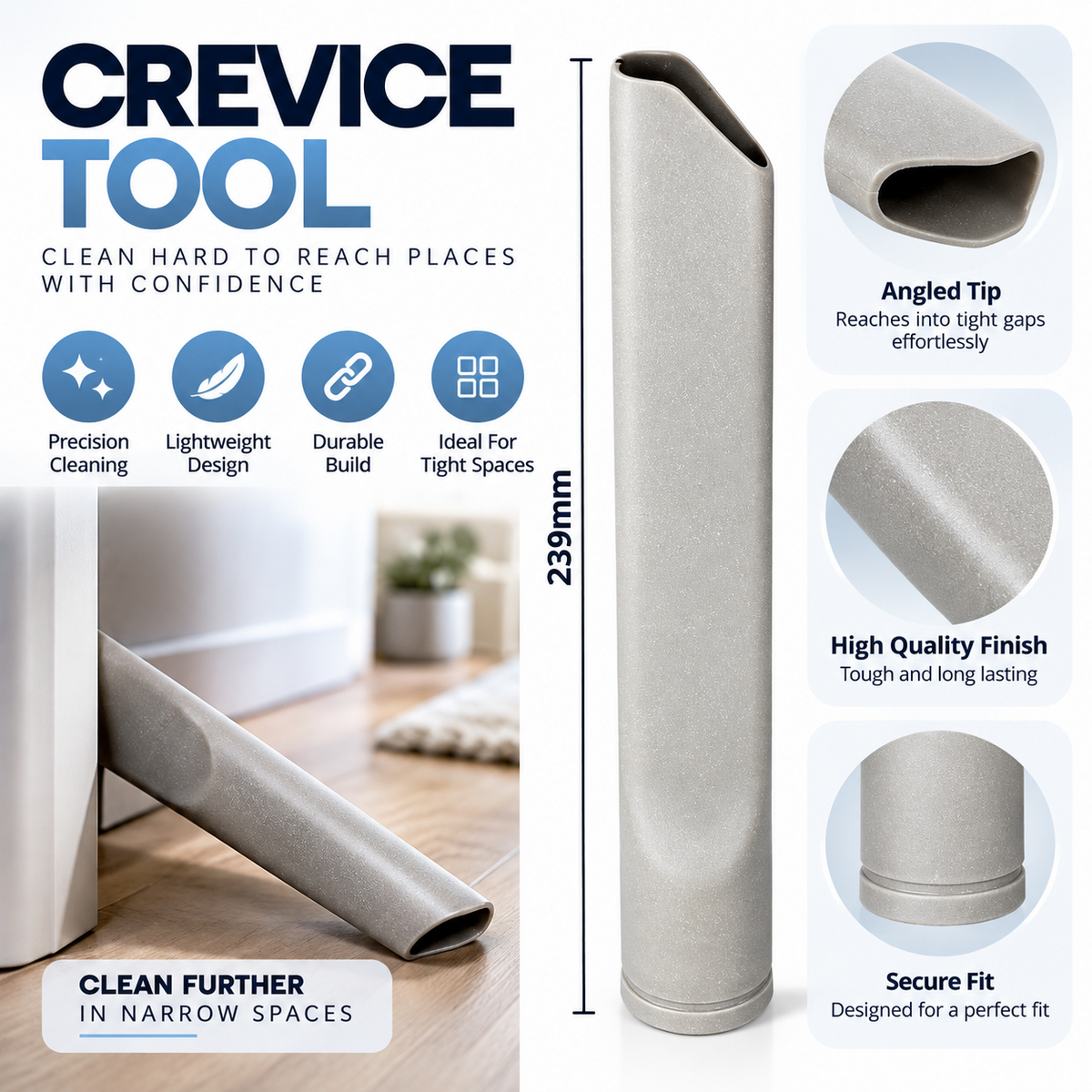 Crevice Tool Attachment Compatible with Dyson DC01 DC03 DC04 DC07 Vacuum Cleaner