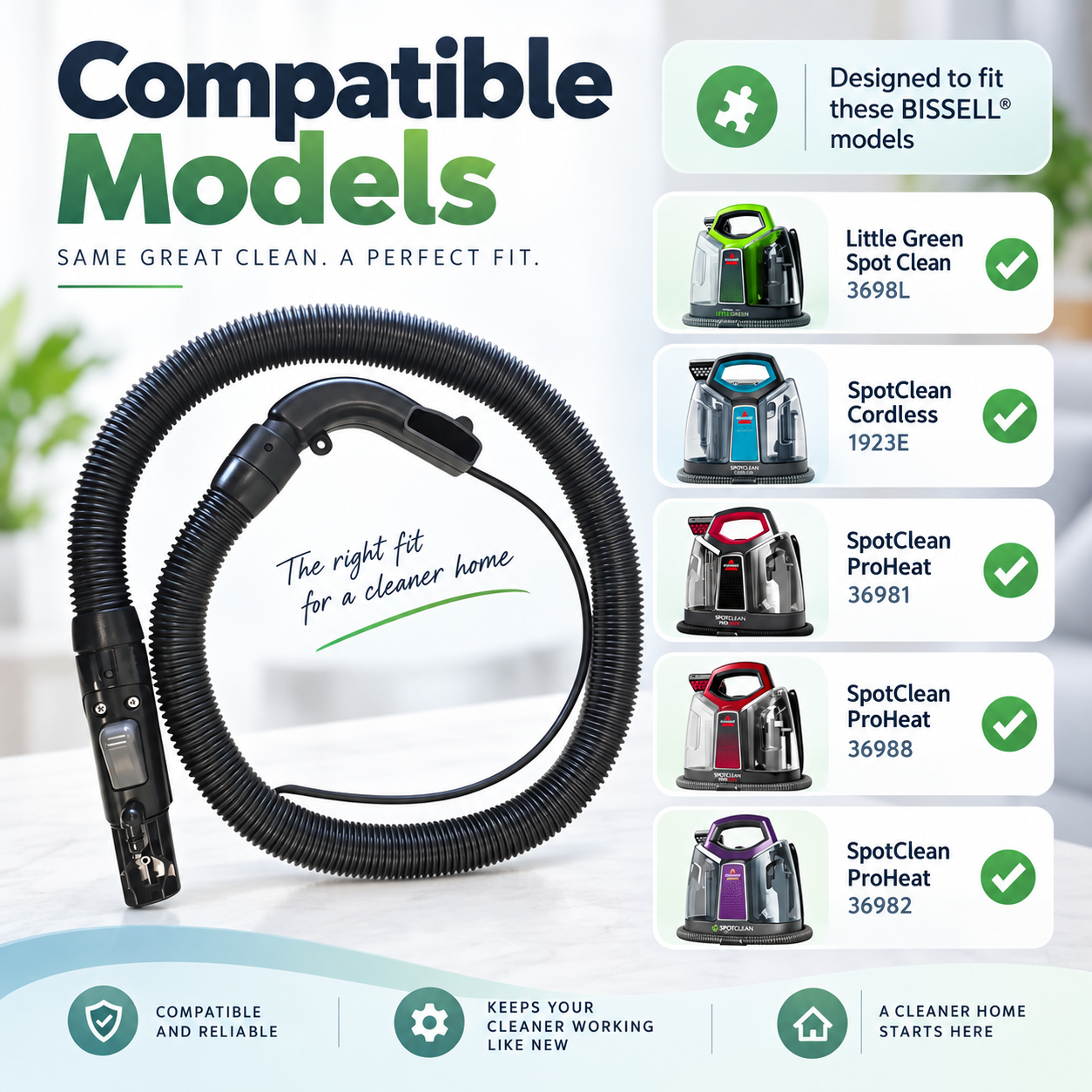 Hose Handle Assembly for BISSELL SpotClean ProHeat Portable Carpet Cleaner