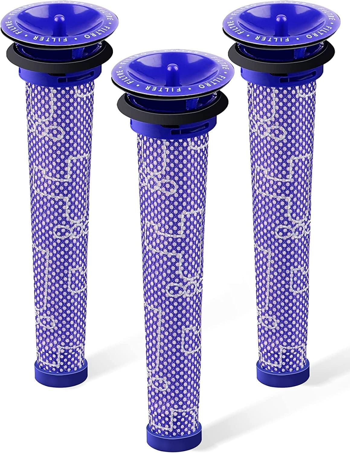 Washable Pre-Motor Cone Filter (3-Pack) for Dyson DC58 DC59 DC61 DC62 V6 V7 V8