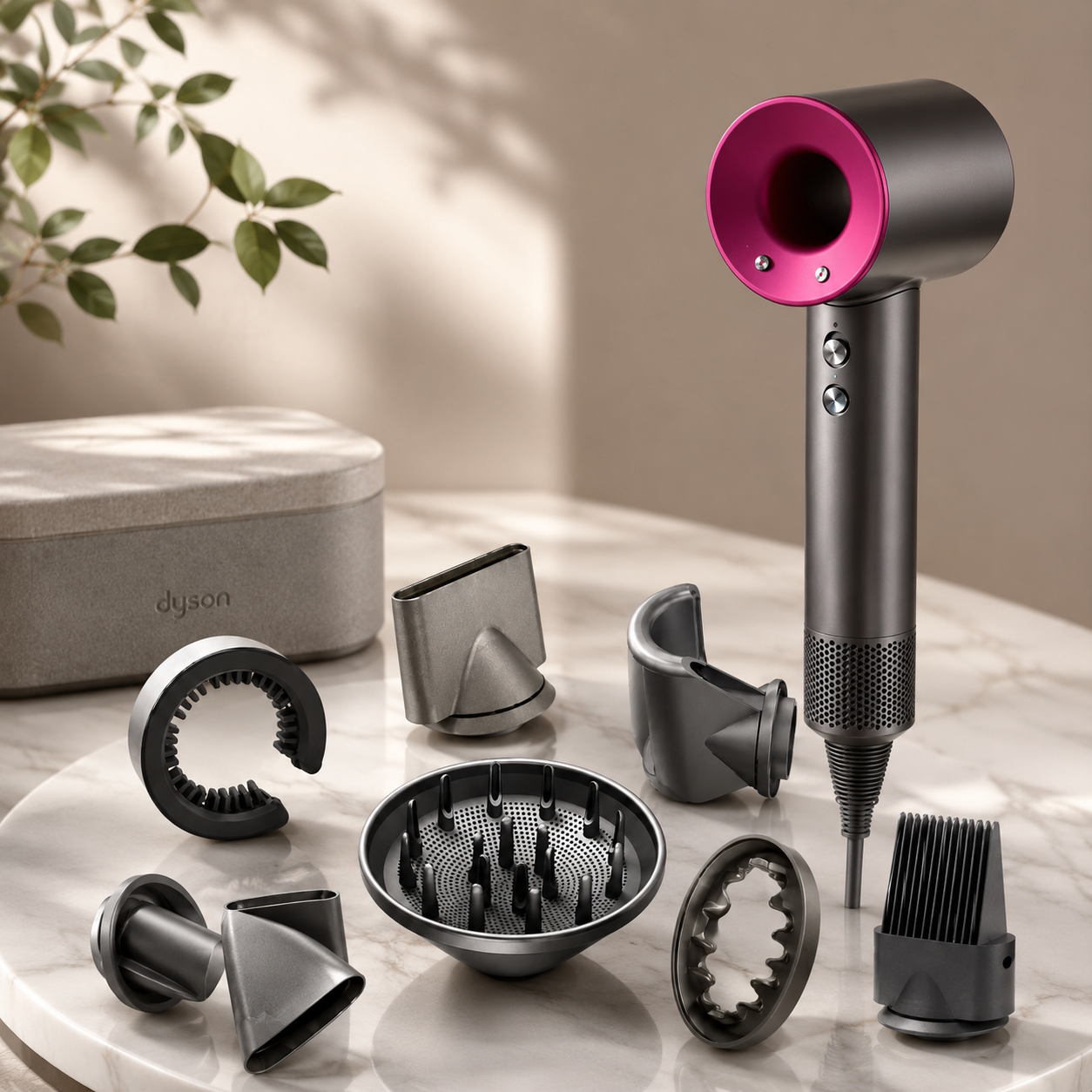 7 Piece Hair Styling Accessory Kit for Compatible HD01 HD02 HD03 HD04 HD07 Hair Dryers