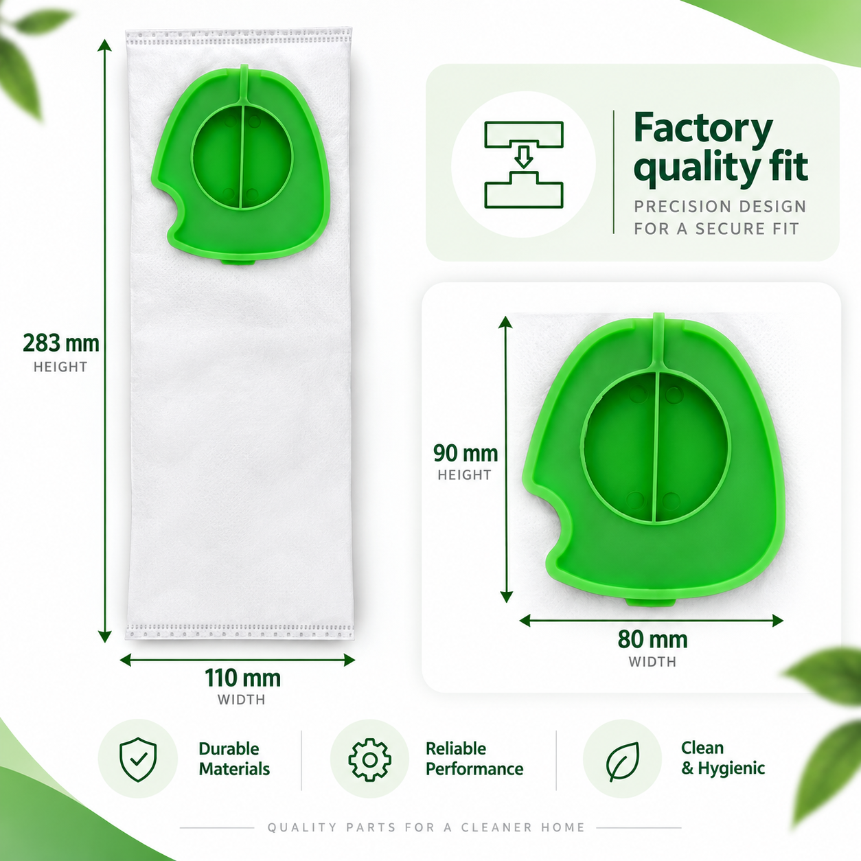 Microfibre Dust Bags for Gtech Pro K9 ATF301 ATF303 ATF305 Vacuum Cleaner