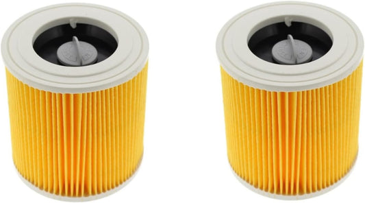 2-Pack Round Filters with Closure Screws for Kärcher WD3 WD2 WD1 MV3 MV2 A K Series