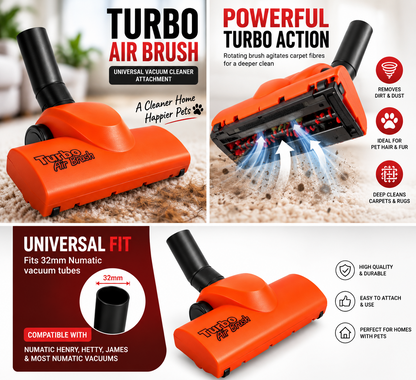 Airo Turbo Brush Floor Tool Compatible with Henry Hetty Numatic Vacuum Cleaners