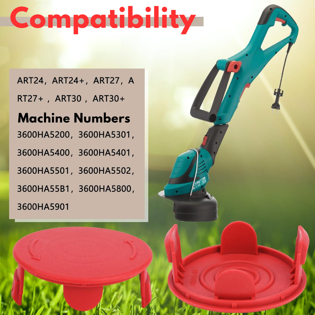 Grass Trimmer Spool Cover Caps 3 Pack Compatible with Bosch ART 24 ART 27 ART 30