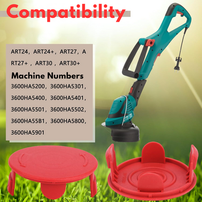 Grass Trimmer Spool Cover Caps 3 Pack Compatible with Bosch ART 24 ART 27 ART 30