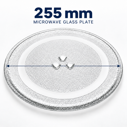 255mm Microwave Glass Turntable Plate Compatible with Panasonic Replacement Dish