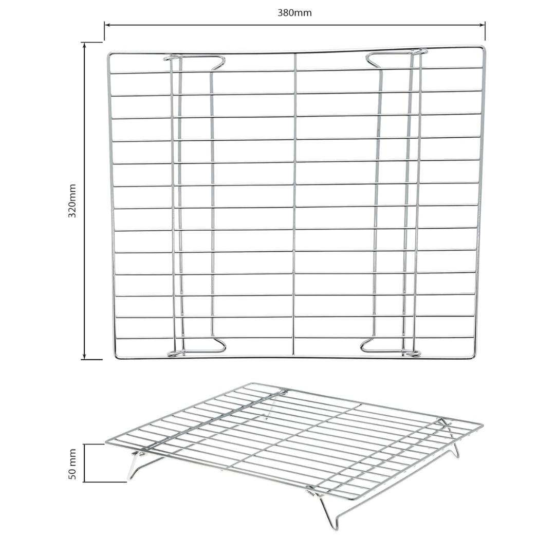 Universal 380mm x 320mm Folding Oven Rack Cooker Shelf Grill Stand
