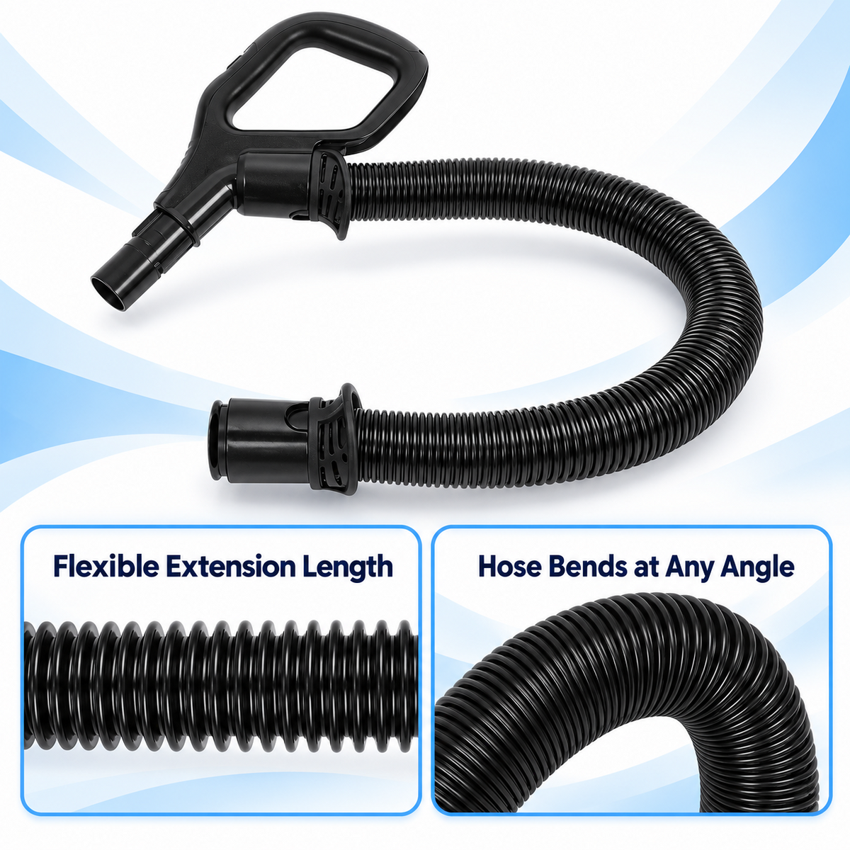 2.5m Replacement Vacuum Hose & Handle Compatible with Shark NV602UK NV702UK NV702UKT NZ690UK – Flexible Assembly
