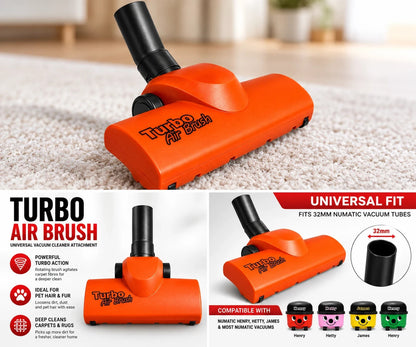 32mm Turbo Carpet Brush & Rod Set for Numatic Henry Hetty Vacuum Cleaners