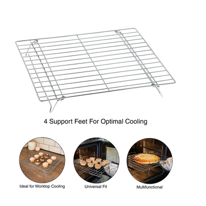 Universal 380mm x 320mm Folding Oven Rack Cooker Shelf Grill Stand
