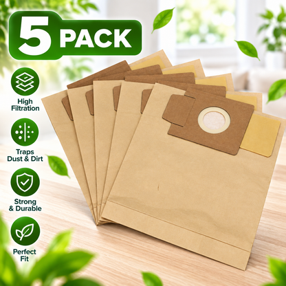 Replacement Vacuum Bags Type 01 87 – 5 Pack Compatible with Morphy Richards Vinto Varia Handy Premiair