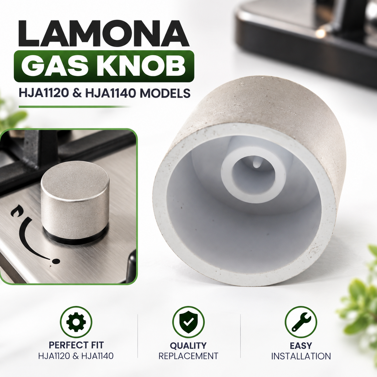 Lamona Howdens HJA1120 HJA1140 Gas Cooker Ignition Button Silver 2 Pack