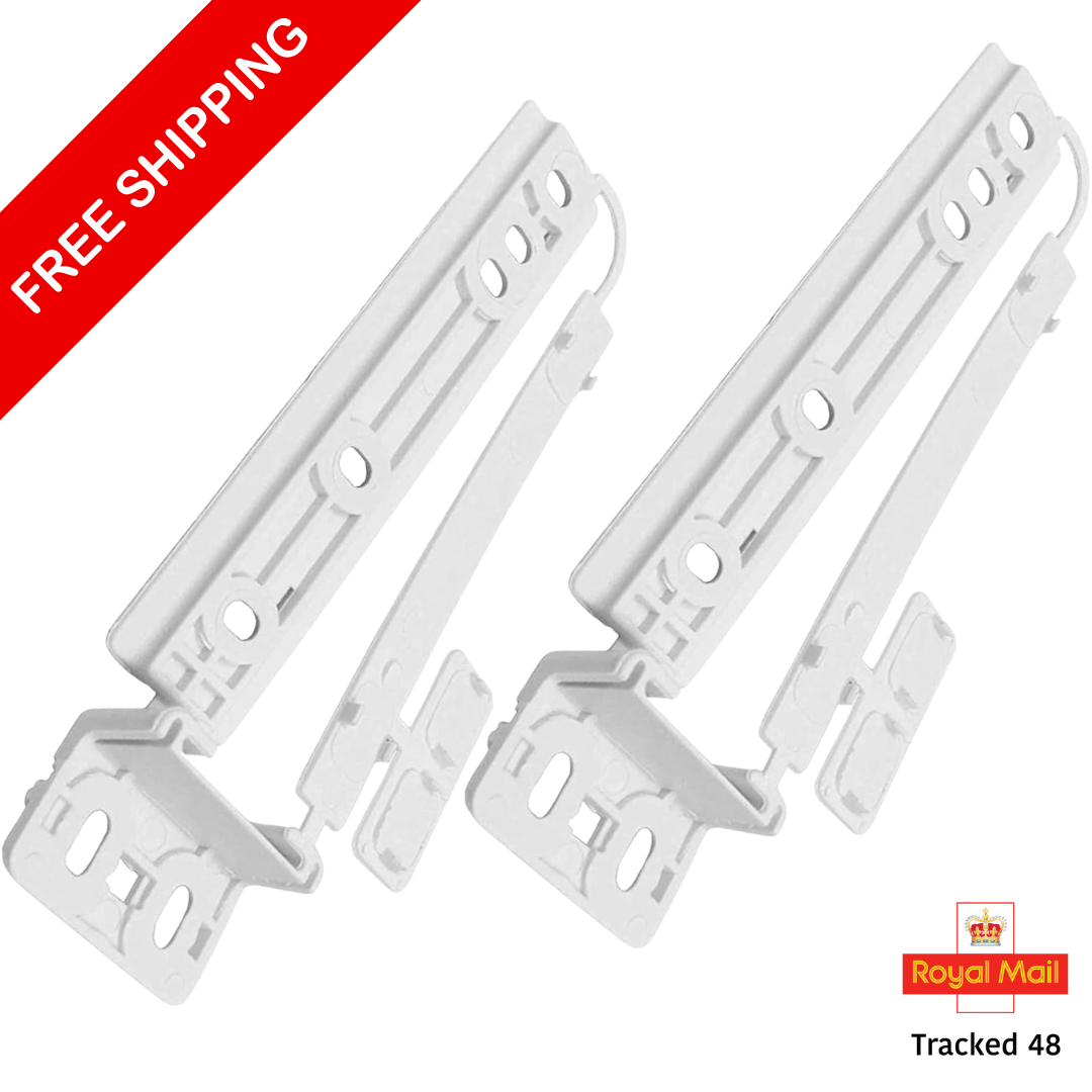Find A Spare 2 x Door Slider Kit Fridge Freezer Door Plastic Mounting Slide Bracket Fixing Kit Compatible AEG Hotpoint Zanussi Fridge Freezers
