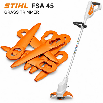 20x Replacement Plastic Grass Trimmer Blades for Compatible FSA 45 PolyCut 2-2