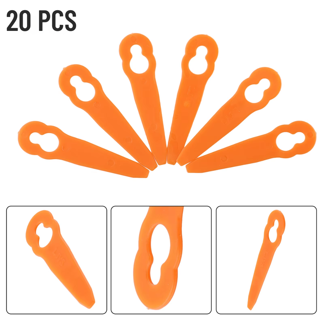 20x Replacement Plastic Grass Trimmer Blades for Compatible FSA 45 PolyCut 2-2
